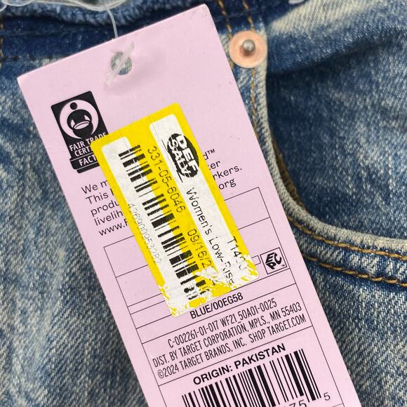 NEW WILD FABLE Low Rise Denim Midi Skirt Blue Size 10 Slit Hem Boho Chic Y2K - Picture 8 of 9